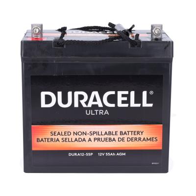 Duracell Ultra 12V 55AH AGM General Purpose Sealed Lead Acid (SLA) Battery with P Terminals