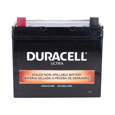 Duracell Ultra 12V 80AH AGM Sealed Lead Acid (SLA) Battery with P Terminals