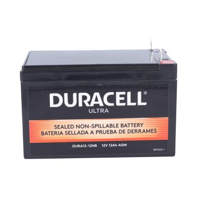 Duracell Ultra 12V 12AH AGM General Purpose Sealed Lead Acid (SLA) Battery with NB Terminals - EACH