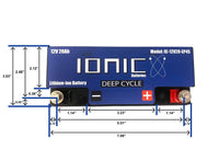 Ionic Lithium 12V 20Ah LiFePO4 Deep Cycle Battery + Bluetooth