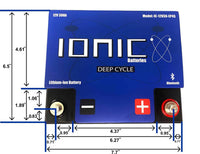 Ionic Lithium 12V 30Ah LiFePO4 Deep Cycle Battery + Bluetooth