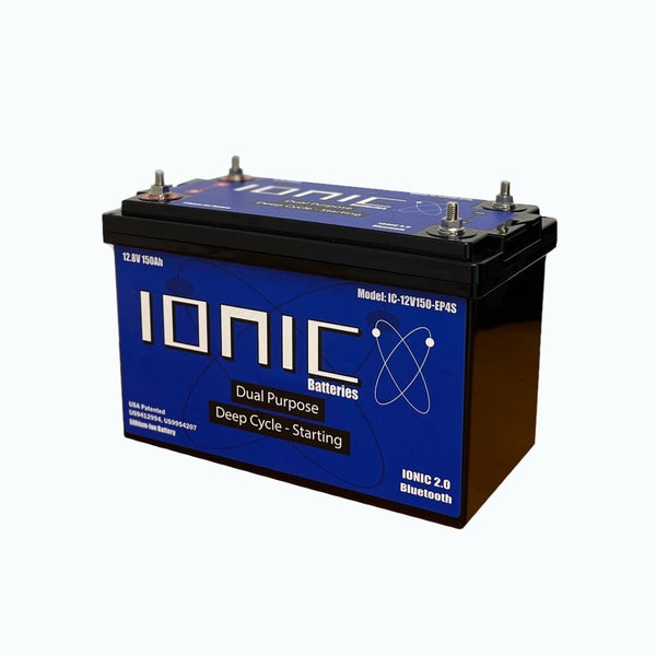 Ionic Lithium 12V 150Ah Dual Purpose Starter Battery 1600 CA LiFePO4 Deep Cycle