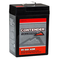 Contender 6V 4.5Ah AGM Sealed Lead Acid Battery for Fire & Security