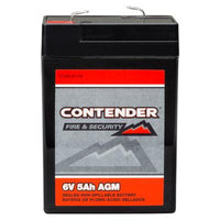 Contender 6V 4.5Ah AGM Sealed Lead Acid Battery for Fire & Security