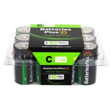 Batteries Plus C Alkaline Battery - 12 Pack