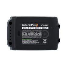 Angled view of 18V 6.0Ah lithium‑ion battery replacement for Makita LXT BL1860B showing release button and casing