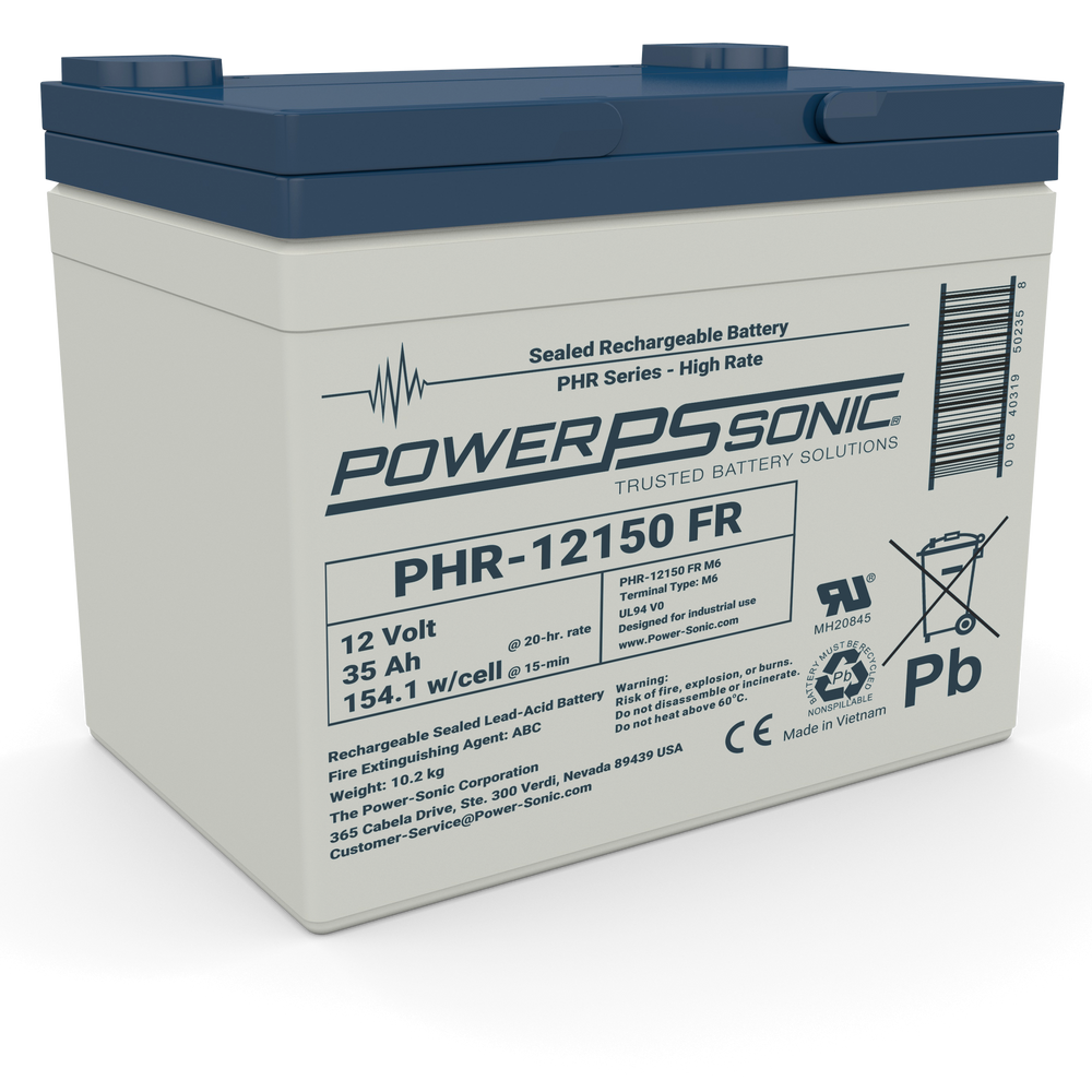 Power-Sonic PHR-12150 12V High Rate Rechargeable SLA UPS Battery