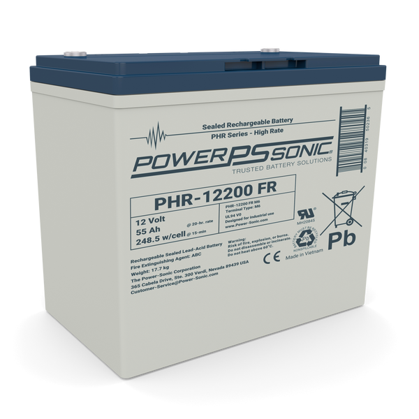 Power Sonic PHR-12200 High Rate 12V UPS Backup Battery