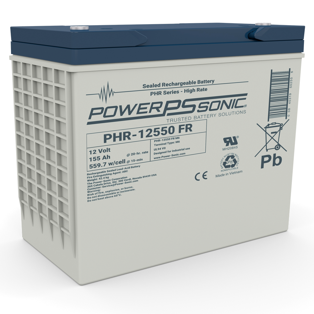 Power-Sonic PHR-12550 12V High-Rate Rechargeable Lead Acid UPS Battery