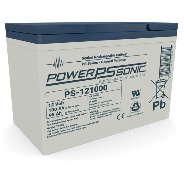 Power-Sonic PS-121000 12V 100Ah General Purpose SLA Battery