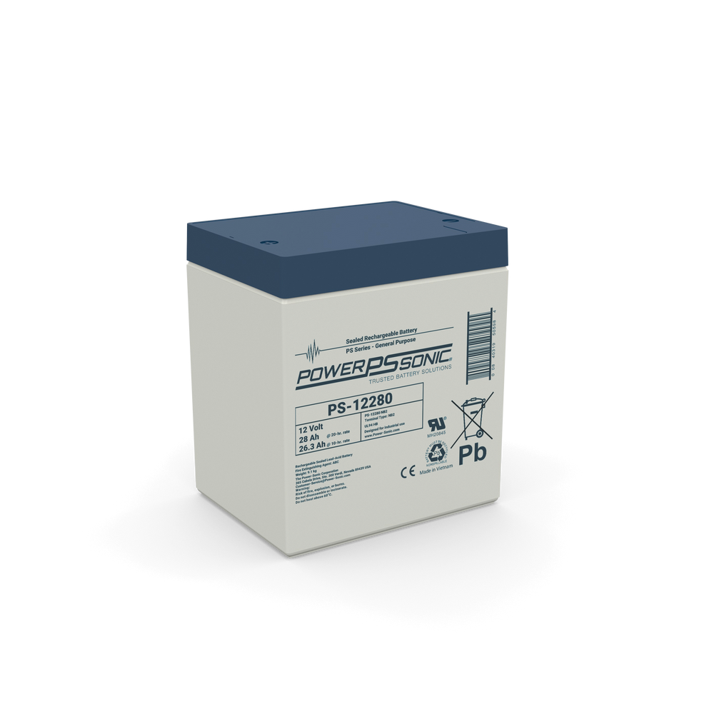 Power-Sonic PS-12280 12V 28Ah Rechargeable Sealed Lead Acid Battery