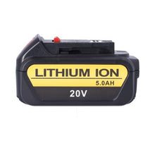 Front view of 20V 5.0Ah lithium‑ion battery replacement for DEWALT 20V MAX DCB205 showing label and casing
