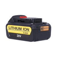 Side view look of 20V 5.0Ah lithium‑ion battery replacement for DEWALT 20V MAX DCB205 highlighting compact design