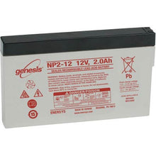 Genesis NP 12V 2AH AGM Sealed Lead Acid Battery with F1 Terminals