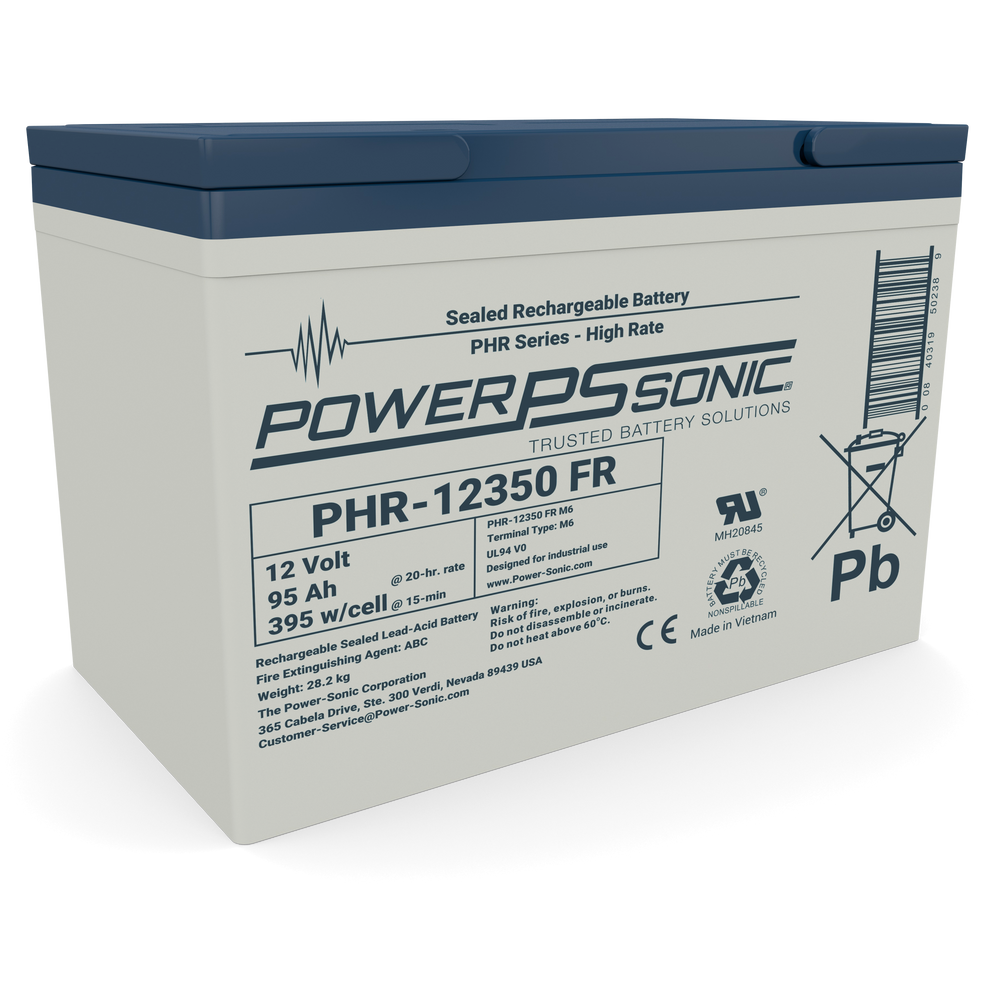 Power Sonic PHR-12350 High-Rate 12V 95Ah UPS Backup Battery