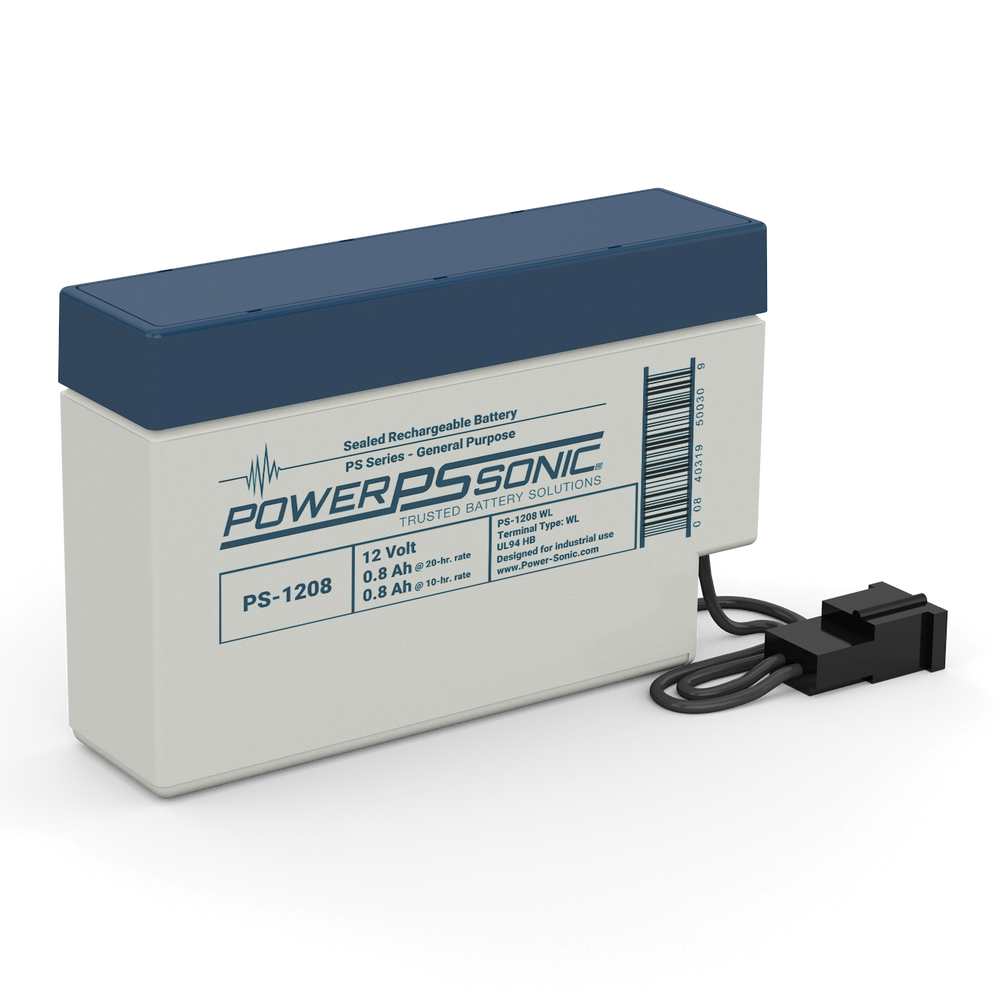 Power Sonic PS-1208 12V 0.8Ah General Purpose Rechargeable Battery