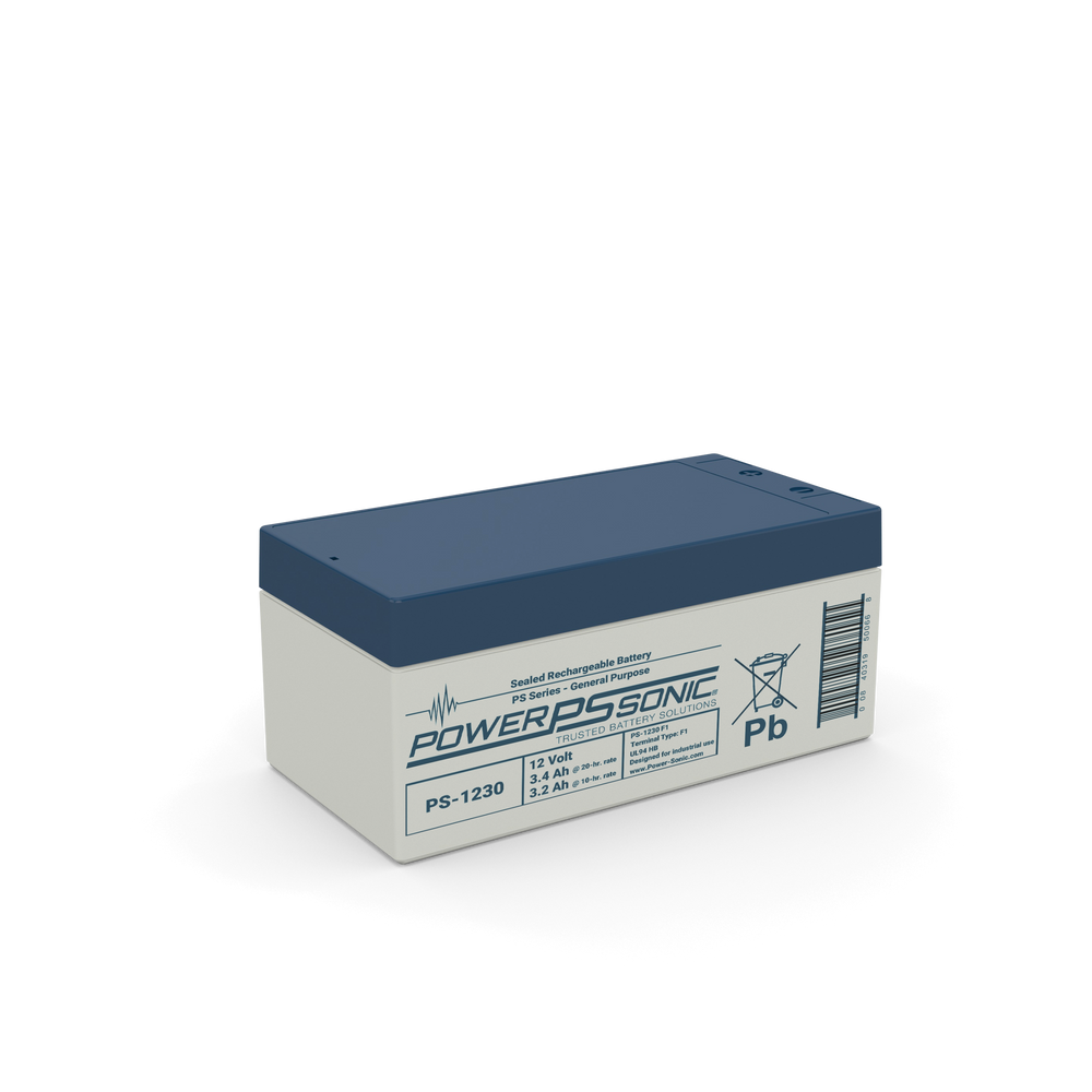 Power-Sonic PS-1230 12V 3Ah Rechargeable Sealed Lead Acid Battery