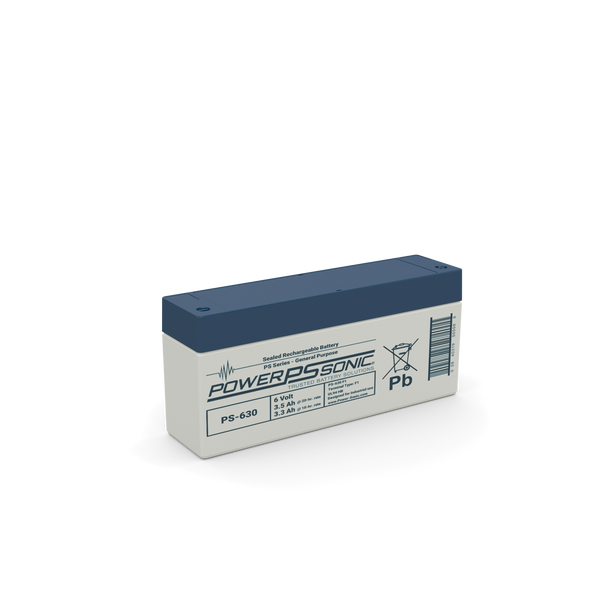 Power-Sonic PS-630 6V 3Ah Rechargeable Sealed Lead Acid Battery
