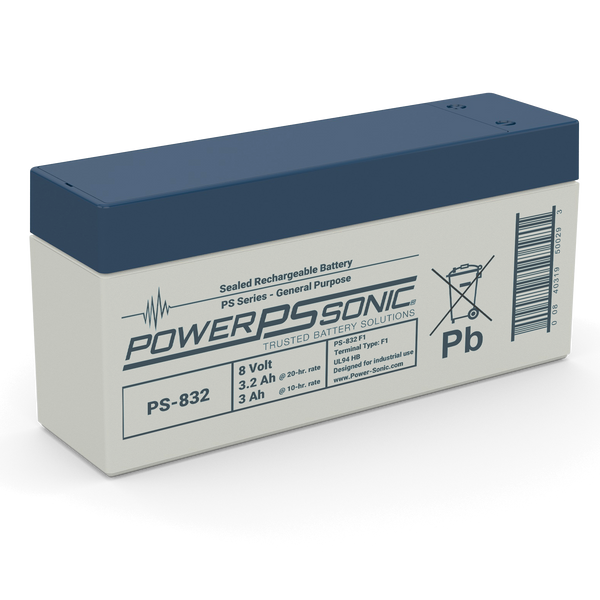 Power Sonic PS-832 8V 3.2Ah Sealed Lead Acid Battery