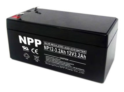 NPP Power 12V 3.2Ah AGM Lead Acid Battery Model NP12-3.2Ah