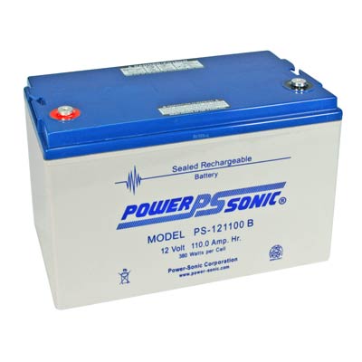 POWPS-121100C Power Sonic 12V 110AH AGM Sealed Lead Acid (SLA) Battery with C Terminals