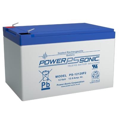 POWPS-12120F2 Power Sonic 12V 12AH AGM Sealed Lead Acid (SLA) Battery with F2 Terminals