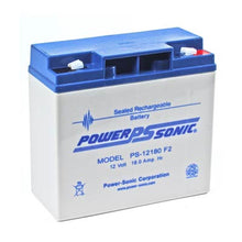 Power Sonic 12V 18AH AGM SLA Battery, F2 Terminals, Reliable Backup Cycling Power