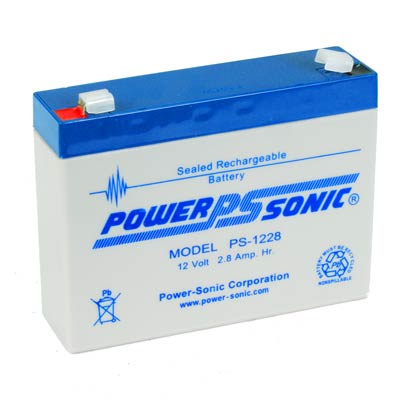 Power Sonic 12V 2.8AH AGM Sealed Lead Acid (SLA) Battery with F1 Terminals