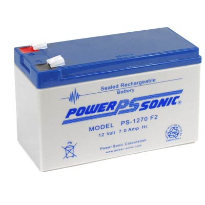 Power Sonic 12V 7AH AGM Sealed Lead Acid (SLA) Battery with F2 Terminals