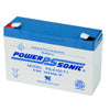 Power Sonic 6V 12AH AGM Sealed Lead Acid Battery F1 Terminals Reliable Power