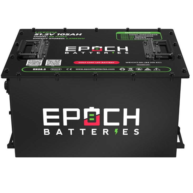 Epoch Batteries 48V 105Ah LiFePO4 Golf Cart Battery