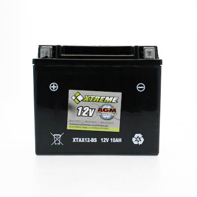 Xtreme 12-BS 12V 10Ah 185CCA AGM Powersport Battery