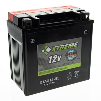 CYLA14BSXTA Xtreme 14-BS 12V 12Ah 200CCA AGM Powersport Battery