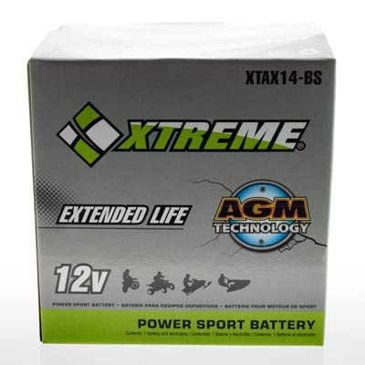 Xtreme 14-BS 12V 12Ah 200CCA AGM Powersport Battery