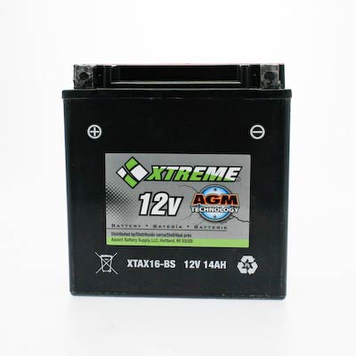 CYLA16BSXTA Xtreme 16-BS 12V 14Ah 230CCA AGM Powersport Battery