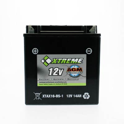 CYLA16BS1XTA Xtreme 16-BS-1 12V 14Ah 230CCA AGM Powersport Battery