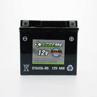 CYLAX5LBSXTA Xtreme 5L-BS 12V 4Ah 70CCA AGM Powersport Battery