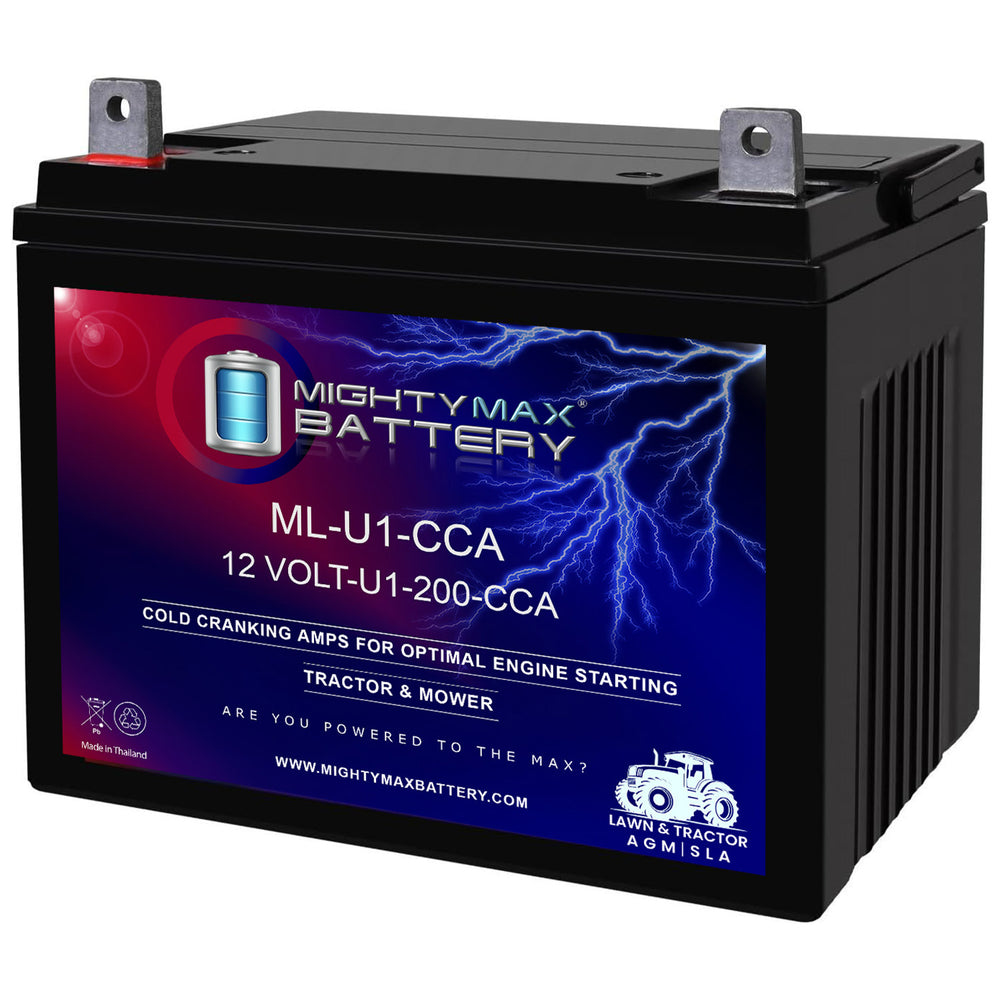 Mighty Max ML-U1-CCA 12V 200 CCA Nut and Bolt Terminal Rechargeable SLA AGM Battery