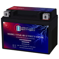 Mighty Max YTX4L-BS 12V 3Ah SLA AGM Motorcycle Battery