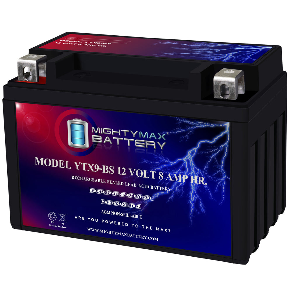 Mighty Max YTX9-BS 12V 8Ah SLA AGM Motorcycle Battery