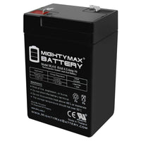 Mighty Max ML4-6 6V 4.5Ah F1 Terminal Rechargeable SLA AGM Battery