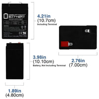 Mighty Max ML4-6 6V 4.5Ah F1 Terminal Rechargeable SLA AGM Battery