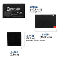 Mighty Max ML12-12F2 12V 12Ah F2 Terminal Rechargeable SLA AGM Battery