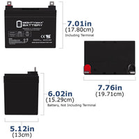 Mighty Max ML35-12 12V 35Ah NB Terminal Rechargeable SLA AGM Battery