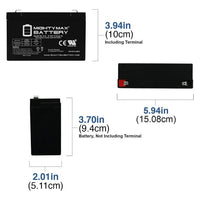 Mighty Max ML12-6F2 6V 12Ah F2 Terminal Rechargeable SLA AGM Battery