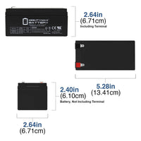 Mighty Max ML3-12 12V 3Ah F1 Terminal Rechargeable SLA AGM Battery