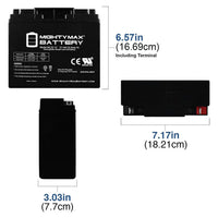 Mighty Max ML22-12 12V 22Ah NB Terminal Rechargeable SLA AGM Battery