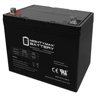 Mighty Max ML75-12 12V 75Ah NB Terminal Rechargeable SLA AGM Battery
