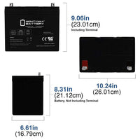Mighty Max ML75-12 12V 75Ah NB Terminal Rechargeable SLA AGM Battery