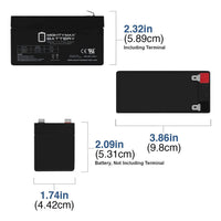 Mighty Max ML1.3-12 12V 1.3Ah F1 Terminal Rechargeable SLA AGM Battery